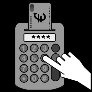 chip and pin reader: enter code